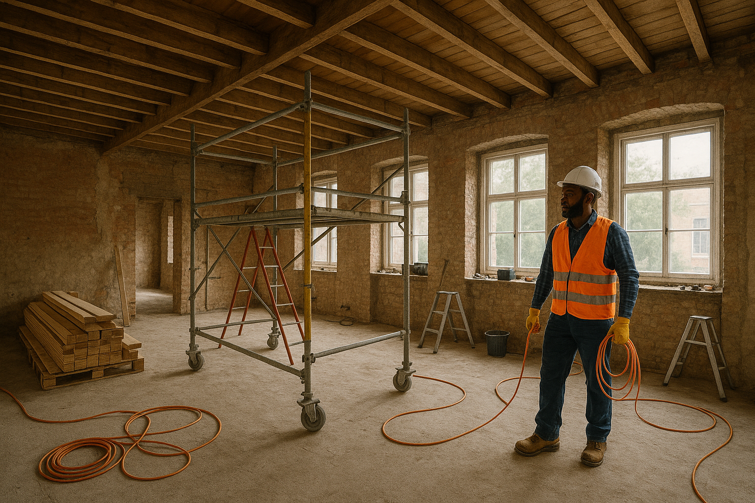 Construction worker on site